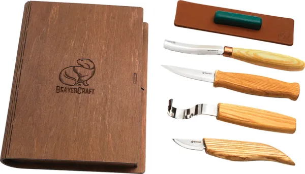 BEAVERCRAFT Spoon and Kuksa Carving Set BVRS43BOOK