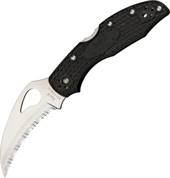 Byrd Hawkbill Black Serrated BY22SBK FRN 8Cr13MoV