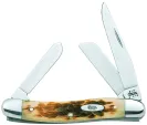 Medium CA042 Stockman Amber Jigged Bone Tru-Sharp