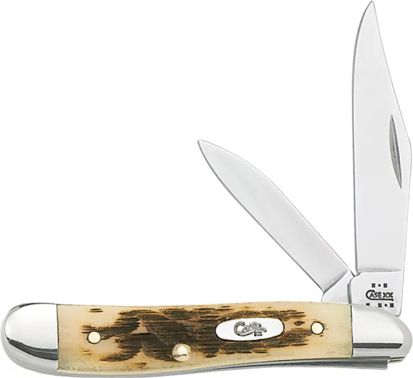 Case Peanut Amber Bone CA045Peachseed Jigged 12oz