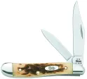 Case Peanut Amber Bone CA045Peachseed Jigged 12oz