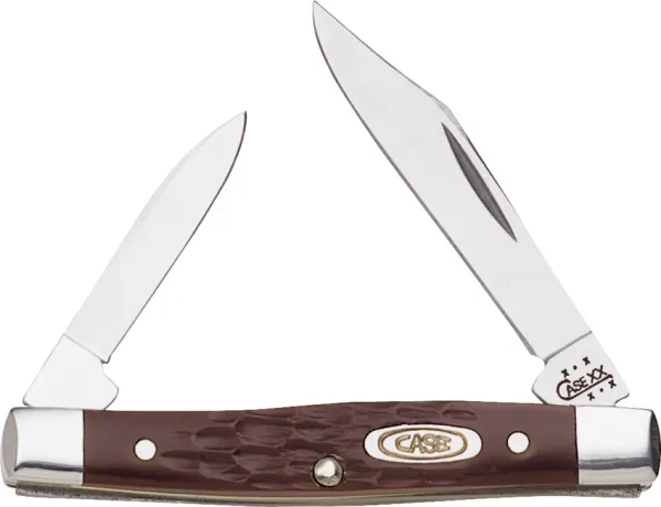 CA083 Small Pen Knife Jigged Brown Delrin 2 5-8in CA083