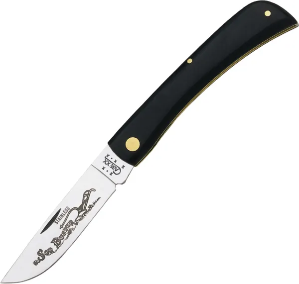 Case CA092 Black Delrin Handle Sodbuster Tru-Sharp