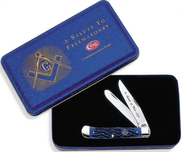 Case Masonic Gift Trapper Knife and Gift Tin 1058