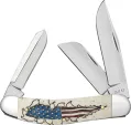 Case Cutlery Sowbelly Nat Bone Flag - CA10767