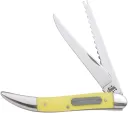 Case Fish Knife Yellow 2 Blade CA120 Sharpening Stone