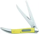 Case Fish Knife Yellow 2 Blade CA120 Sharpening Stone