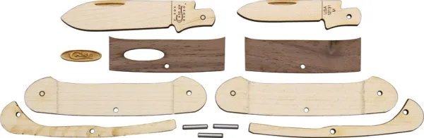 Case Wooden Walnut Canoe Self Assembly Knife Kit CA12131W