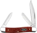 Case Cutlery Dark Red Burlap Micarta®   Sm - CA12272