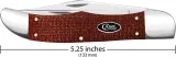 Case Cutlery Dark Red Burlap Micarta®  Sm CA12274