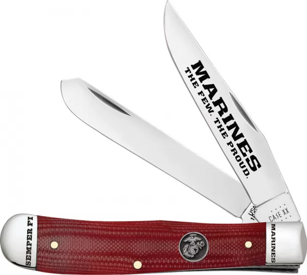 Case Cutlery USMC Trapper Red G10 CA13197
