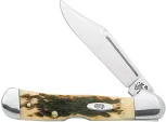 Case Mini Copperlock Amber Bone Knife CA133 3 5/8