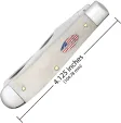 Case Cutlery Trapper Natural Bone CA14090