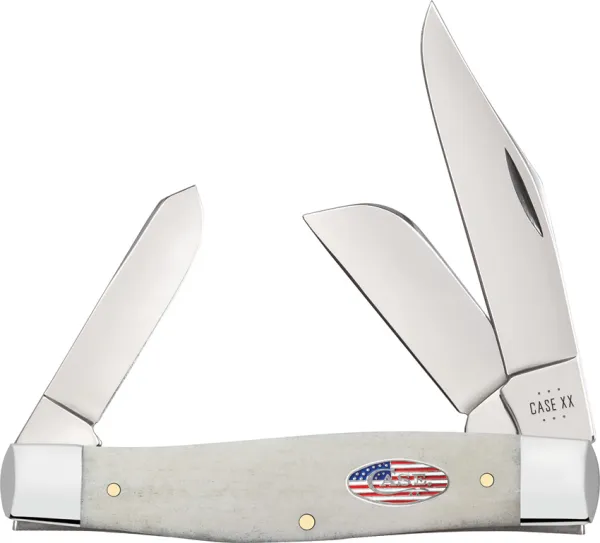 Case Cutlery Lg Stockman Natural Bone CA14093