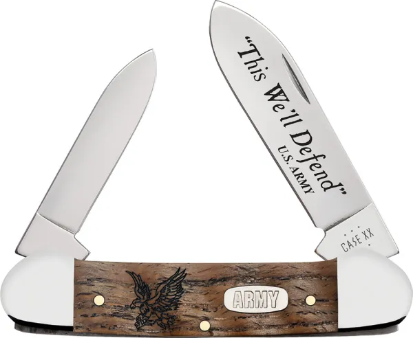Case Cutlery U.S. Army Canoe Oak CA15055