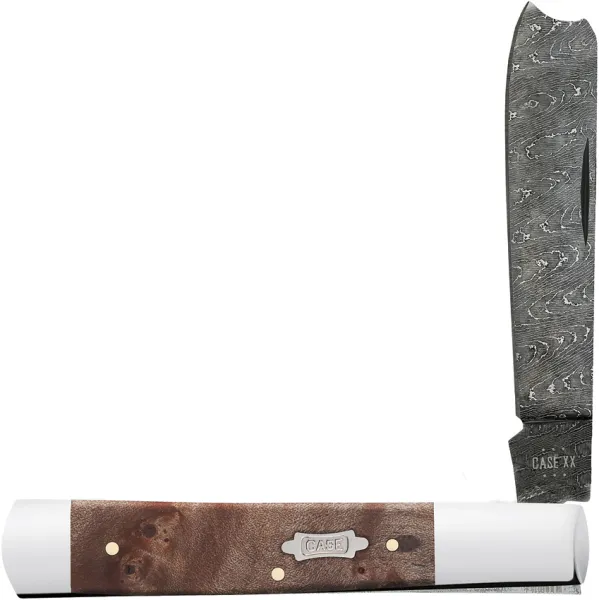 Case Cutlery Razor Damascus Maple CA15092