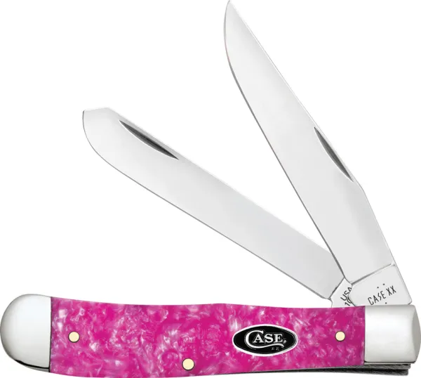 Case Cutlery Trapper Pink Crackle Kirinite CA16160 Case Cutlery Trapper Pink Crackle Kirinite CA16160