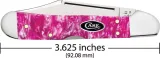 Case Cutlery Mini Copperlock Pink Crackel CA16162 Case Cutlery Mini Copperlock Pink Crackel CA16162