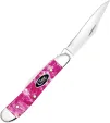 Case Cutlery Peanut Pink Crackle Kirinite CA16163 Case Cutlery Peanut Pink Crackle Kirinite CA16163