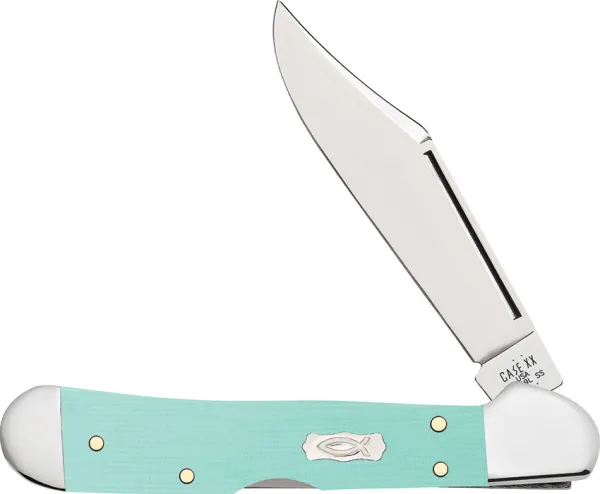 Case Cutlery Mini Copperlock Seafoam Green CA18109