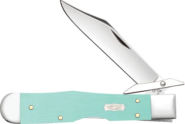 Case Cutlery Cheetah Cub Seafoam Green G10 CA18112