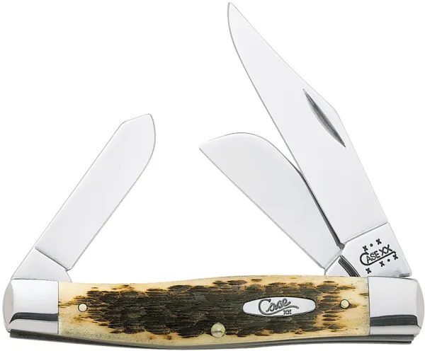Case Jumbo Stockman Amber Bone Chrome Vanadium CA204