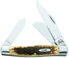 Case Jumbo Stockman Amber Bone Chrome Vanadium CA204