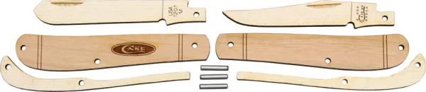 Case Cutlery Wooden Knife Kit Mini Trapper Knives CA207W