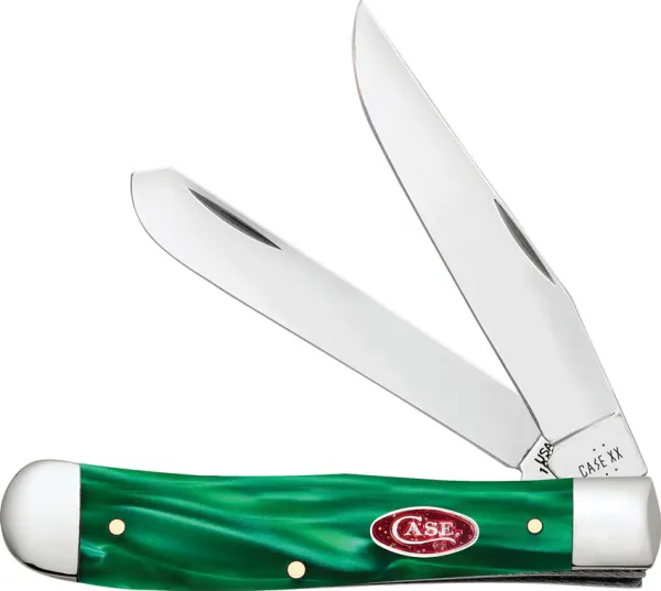 Case Cutlery Trapper Green Pearl Kirinite CA24410