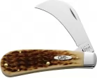 Case CA249 Amber Jigged Bone Hawkbill Pruner 4 Inch