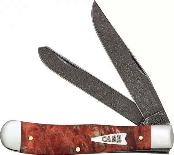 Case Trapper Damascus Maple Burl CA27810