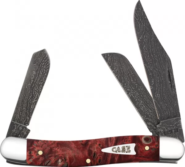 Case Stockman Damascus Maple Burl CA27813