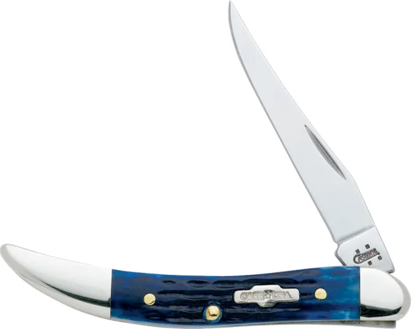 Case Small Texas Toothpick Corn Cob Jigged Blue CA2804