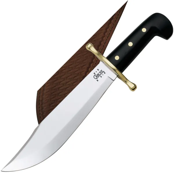 Case Bowie Mirror Polished Black Handle Sheath CA286