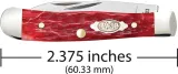 Case Cutlery Tiny Trapper Dark Red Bone CA31944