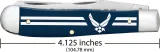 Case Cutlery Air Force Trapper Blue Syn CA32413