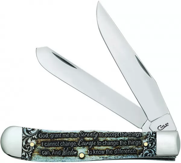 Case Cutlery Trapper Serenity Prayer Bone CA38822
