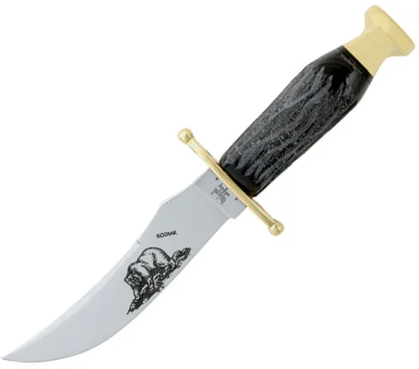 Case Kodiak Bear Hunter Buffalo Handle Brown Sheath CA395