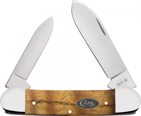 Case Cutlery Canoe Yellow Curly Oak CA47126