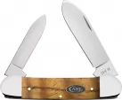 Case Cutlery Canoe Yellow Curly Oak - CA47126