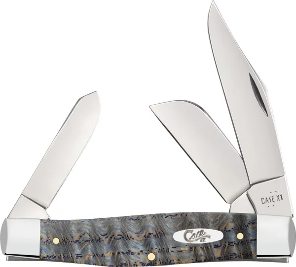 Case Cutlery Lg Stockman Blue Curley Oak CA47493