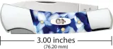 Case Cutlery Lockback Blue Crackle Kirinite CA50721