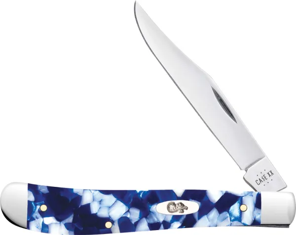Case Cutlery Slimline Trapper Blue Crackle CA50726