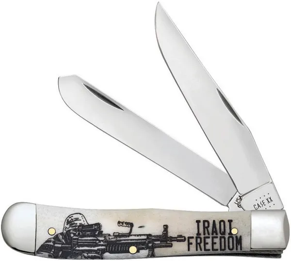 Case Cutlery Iraqi Freedom Trapper Nat Bone CA50954