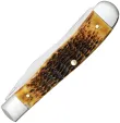 Case Cutlery Burnt Amber Bone  Rogers Jig CA51390