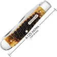 Case Cutlery Burnt Amber Bone  Rogers Jig CA51390