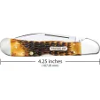 Case Cutlery Burnt Amber Bone  Rogers Jig CA51392