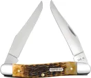 Case Cutlery Burnt Amber Bone   Rogers Jig - CA51395