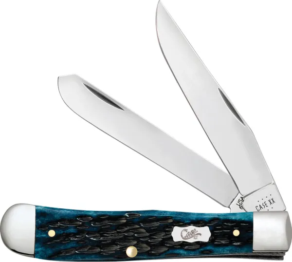 Case Cutlery Trapper Med Blue Peach Seed CA51850