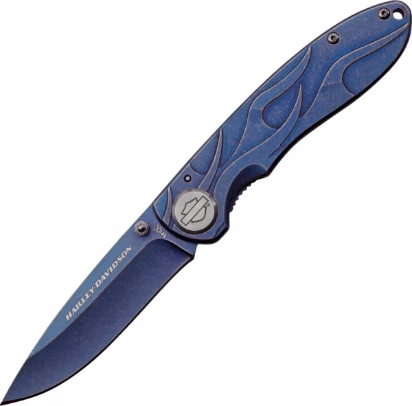 Case Cutlery Tec X Framelock Knife - Harley Davidson Edition With Stonewash Finish
